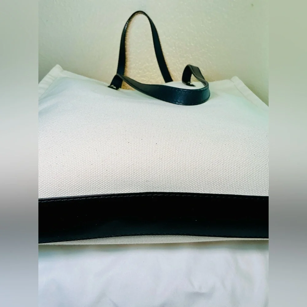 Jimmy Choo Canvas & Leather Tote with Dust Bag and COA Card